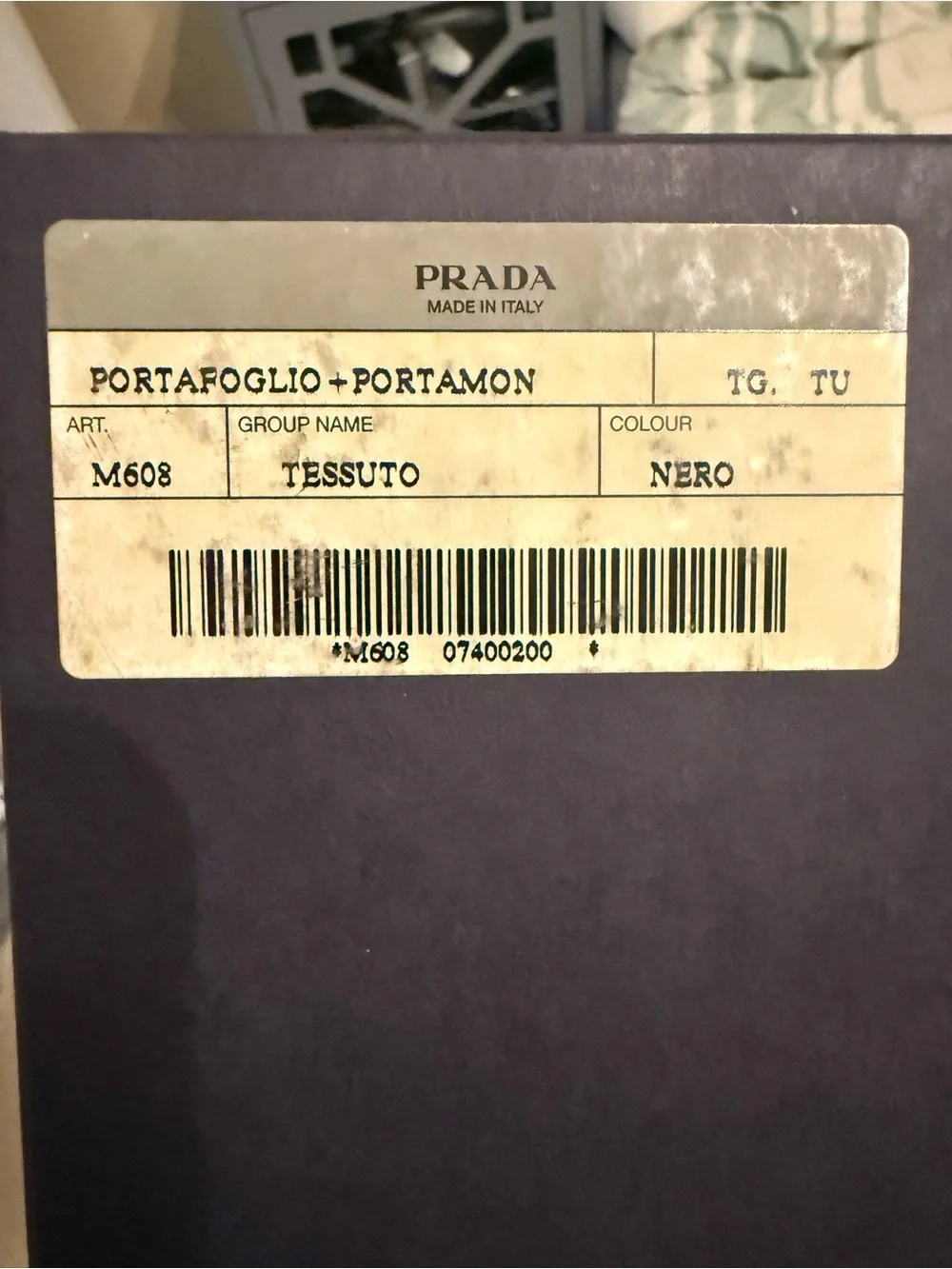 Prada Black Nylon Wallet w/ Prada Box